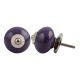 Purple Round Silver Fitting Ceramic Dresser Knob